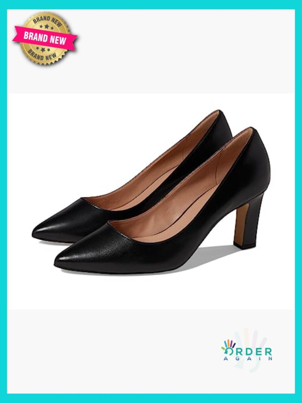 High Heel Pump Mylah 75mm Classic French Heel Pointed Toe Pull-On - Picture 2 of 6